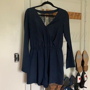BCBGeneration Navy Romper